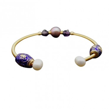 Purple Pearl Bracelet