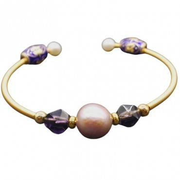 Purple Pearl Bracelet