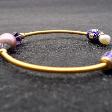 Purple Pearl Bracelet
