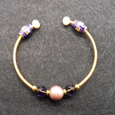 Purple Pearl Bracelet