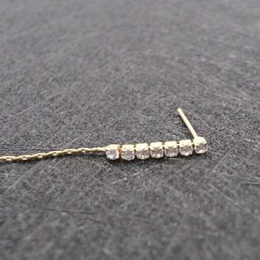 long section pear pearl earring