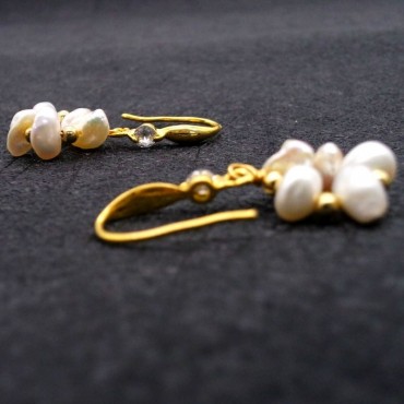 Baroque Floral Pearl Stud Earring