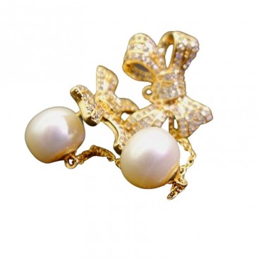 Bow Long Collection Stud Earring