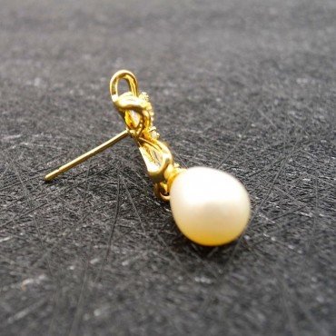 Micro Insert Trefoil Mosaic Stud Earring