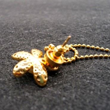 Dual-use full-set long flower earring