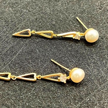 long design love pearl earring