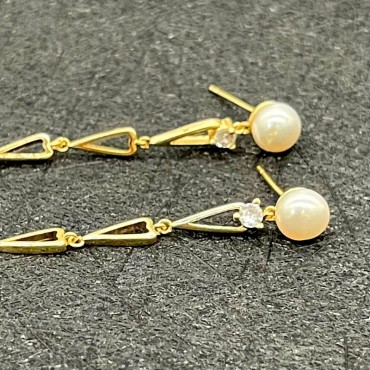 long design love pearl earring