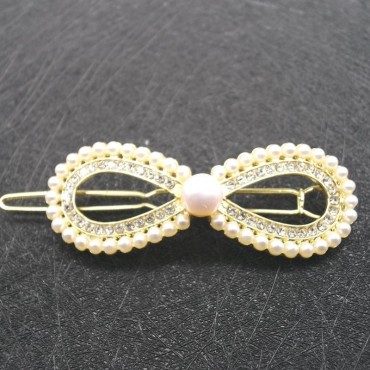 Bow Zircon Hair Clip