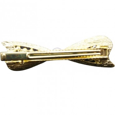 bow zircon pearl Hair Clip
