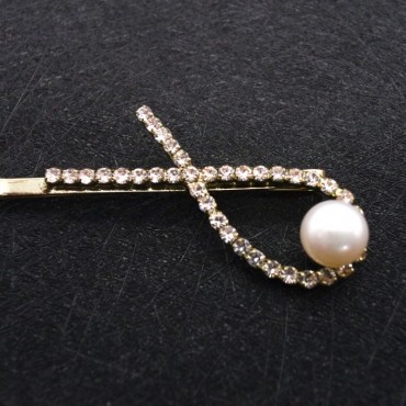 Cross Pearl Hair Clip