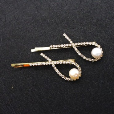 Cross Pearl Hair Clip
