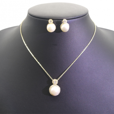 Fashion Simple Collection Pearl Stud Earrings Set