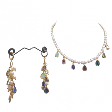 Fashion Colorful Collection Pearl Set