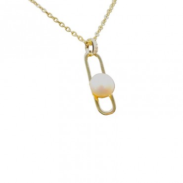 chain item pearl stud earring Necklace Set