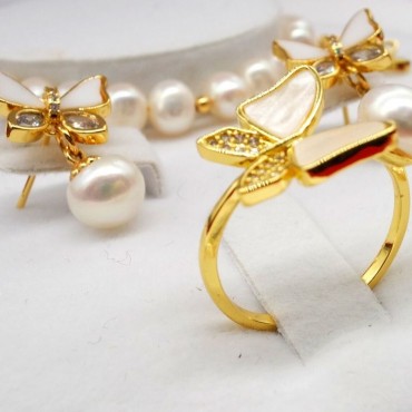 Pearl shell Butterfly Pearl Set