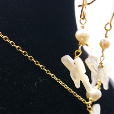 Butterfly Shape Pearl shell Set