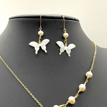 Butterfly Shape Pearl shell Set