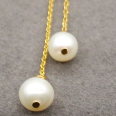 Feather Pearl Necklace