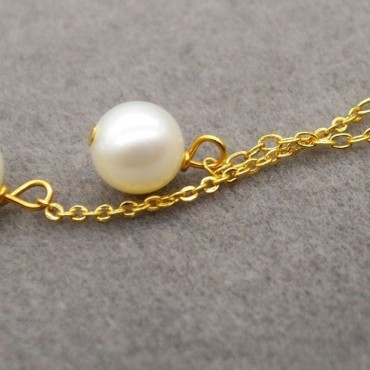 Feather Pearl Necklace