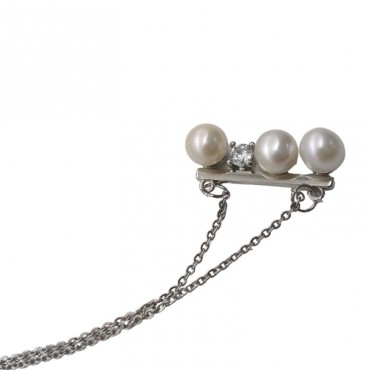 balance beam pearl pendant necklace