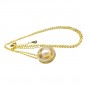 Gold Circled Pearl pendant Necklace