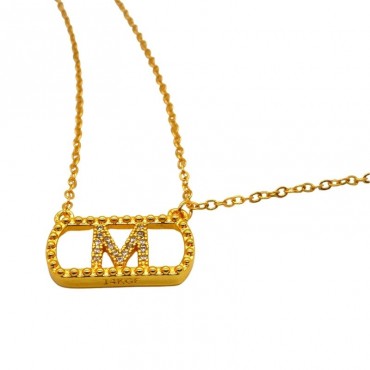 rounded rectangle design Pearl shell pendant necklace