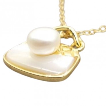handbag design Pearl shell pendant necklace