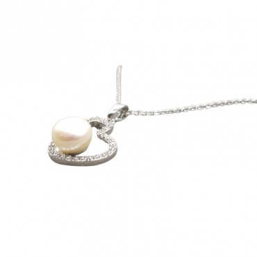 Micro-Insert Gourd Design Pearl Pendant Necklace
