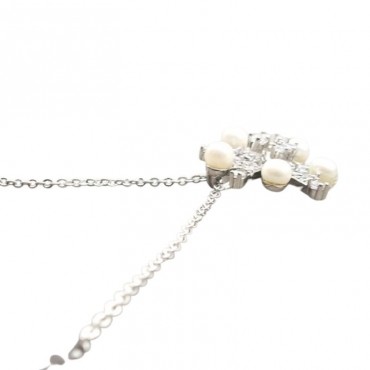 Micro-Insert Snowflake Pendant Necklace