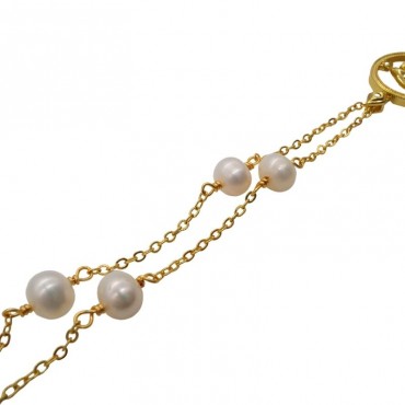 two fish design Pearl shell pendant pearl Necklace