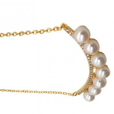 Smile Pearl Pendant Necklace