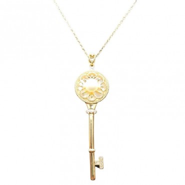 Key Design Pearl shell Pearl Pendant Necklace