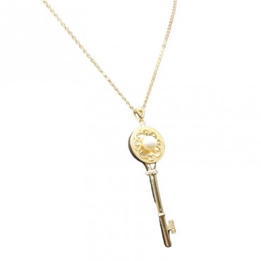 Key Design Pearl shell Pearl Pendant Necklace