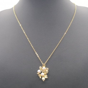 Romantic Cherry Blossom Pearl Pedant Necklace