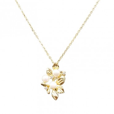 Romantic Cherry Blossom Pearl Pedant Necklace