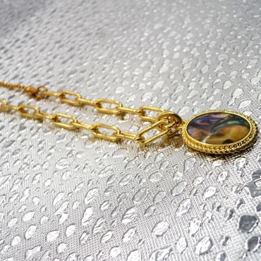 Multipurpose Two Layer Rice Shpe Pearl Beads Necklace