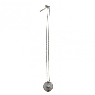 Circle Design Pearl Pendant Necklace